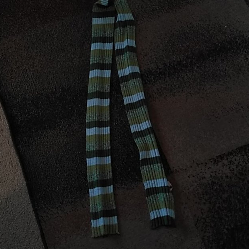Striped green scarf
